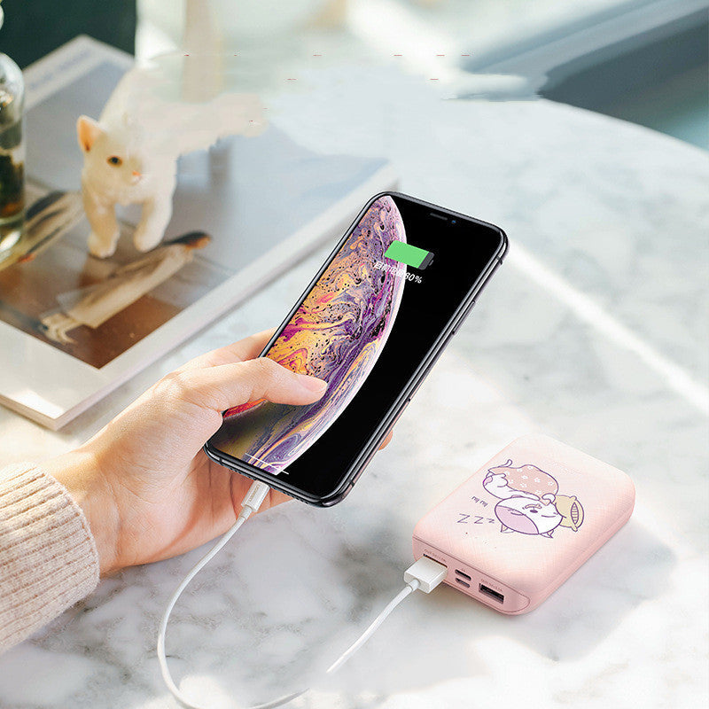 10000mAh Green Portable Power Bank Dual USB Type-C